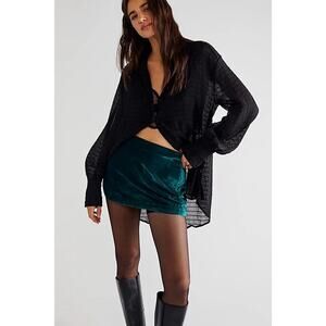 Free People Green Mini Skirt